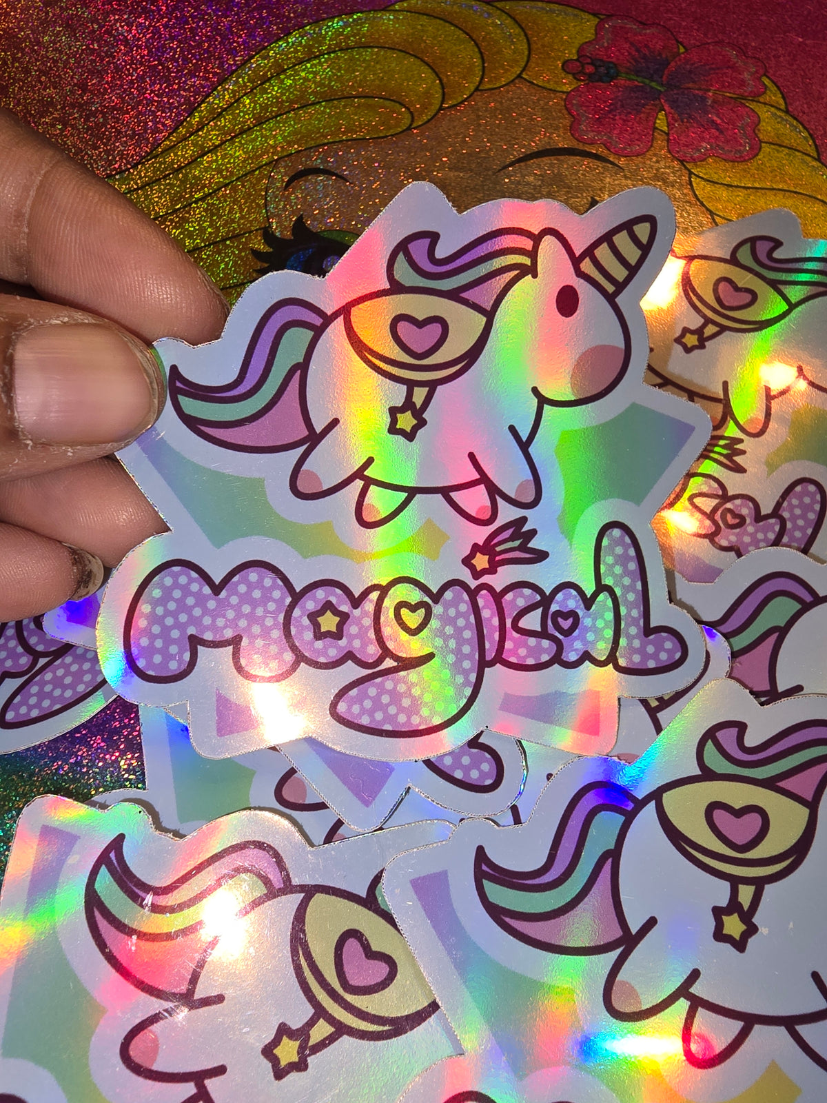 Magical Unicorn Holographic Sticker
