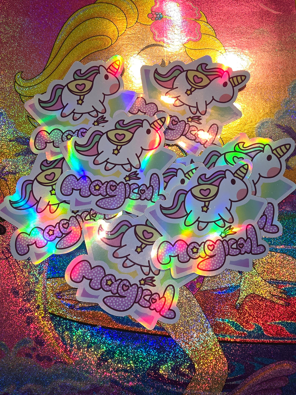 Magical Unicorn Holographic Sticker
